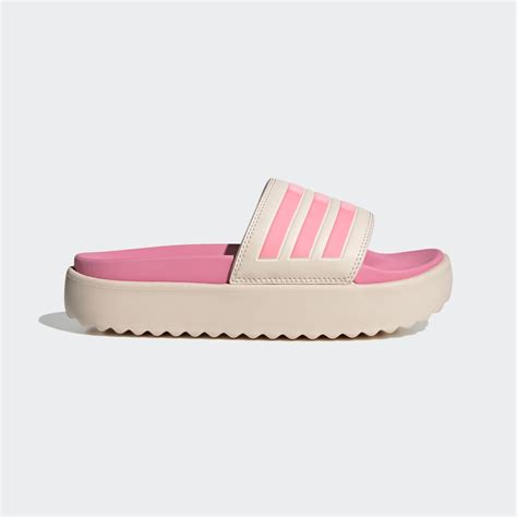 adidas adilette platform slides.